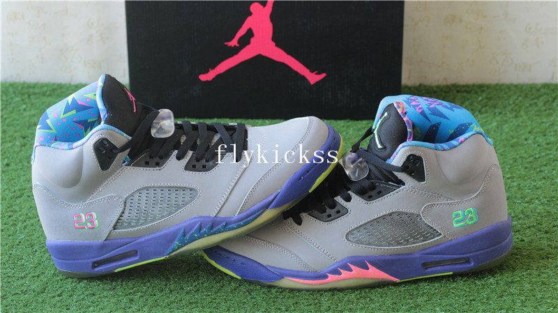 Authentic Air Jordan 5 Retro Bel Air Grey Black Purple